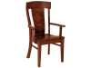 Lacombe Arm Chair-FN: Wood, Fabric or Leather Seat