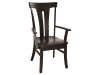 Tifton Arm Chair-RH: Wood, Fabric or Leather Seat