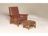 301 Clearspring Slat Morris Chair and 350 Ottoman-AJF