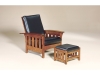 410-Bow Arm Slat Morris Chair and 460-Ottoman-AJF