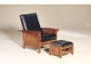 440 Bow Arm Panel Morris Chair and 470-Ottoman-AJF