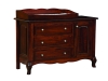 French Country 3 Drawer Dresser with Door-With Changer-OT