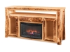 LR726-A: Log TV Cabinet with Fireplace: Aspen-FS