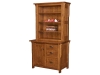 Boston-BO3641-O Bookcase Hutch and BO4021D4-Credenza-LN