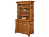 Bridgefort Mission-BFT371641-O Bookcase Hutch and-BFM4021D4 Credenza-LN