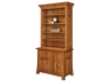 Bridgefort Mission-BFT371653-O-Bookcase Hutch and BFM4021D2 Credenza-LN