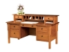 Centennial Flat Top Desk w/Hutch-LA-125w-LB