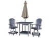 Adirondack Counter Swivel Chairs AHBSC22-Square PubTable-PT45x45-HT