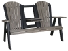 Adirondack Stationary Loveseat-ALS60FD-Fold Down Console-HT