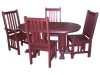 Mission Oval Table Set-CR