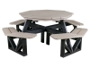 Octagon Table-OPT49.5-Black-HT