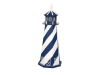 Wooden Navy Diagonal Stripes Lighthouse-LC