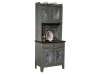 530-Little Settlers Hutch-Sage with Earthtone Stain-Metal Inserts-CL