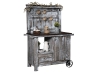 532-Coffee Wagon-White with Earthtone Stain-CL