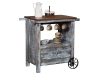 533-Tea Cart-White with-Sealy Top-CL
