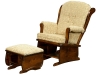 070-093 Swan Back Glider and Ottoman-DE