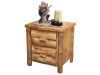 BC218-RP: Log 2 Drawer Night Stand-Rustic Pine-FS