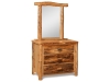 BC216-RP: 3 Drawer Dresser w/Mirror-Rustic Pine-FS
