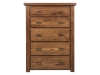5652-Cross Lake-Live-Edge-5-Drawer Chest-HH