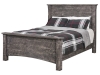 6612-Rough Cut Flat-Panel Maplewood Bed-HH