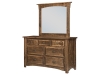 6670-6672-Rough Cut Maplewood Dresser-Mirror-HH