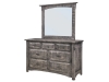 6670-Rough CutMaplewood Dresser-Mirror: Gray-HH