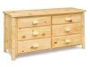 EC-BC210-PP-6 Drawer Dresser-Plain Pine-FS
