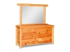 BC211-PP: 6 Drawer Dresser w/Mirror-Plain Pine-FS
