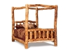 B115-A: Log Canopy Bed-Queen Bed-Aspen-FS