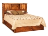 B127-RP/BC201-RP: Log Bookcase Headboard-Queen-Storage Bed-FS