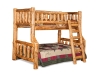 B142-RP w/Open R-Full-Twin Bunkbed with Opening-Rustic Pine Log-FS