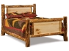 P-B103-A: Queen Panel Bed-Aspen Log-FS
