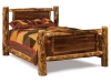 P=B103-AW-Queen Panel Bed-Aspen Log with Walnut Panel-FS