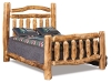 B111-A: Log Bed - Queen Extra Rail Headboard Bed-Aspen-FS