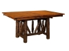 1240-Wagon Wheel Trestle Table-HH