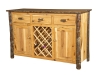 1802-Hickory Sideboard-Wine Rack Option-HH