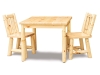EC-T530-PP: Square 36x36 Table-Dining Chairs-Plain Pine-FS