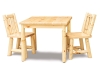 EC-T530-PP: Square 36x36 Table-Dining Chairs-Plain Pine-FS