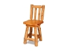 DR406-RP: Fireside Swivel Bar Stool w/Back-Rustic Pine-FS