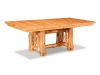 T519-RP: Log Leaf Table-Open-Rustic Pine-FS