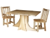 T517wST-RP: Fireside Stump Dining Tables, Side & Arm Chairs-Rustic Pine-FS
