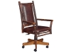 1114-Grandpa Desk Chair with Fabric Back & Seat-HH
