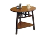 1410-Round End Table with Triangle Shelf-HH