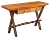 5420-Millcreek Live Edge Sofa Table with Two Drawers-HH