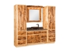 Log Bathroom Vanity and Towers: Aspen-FS
