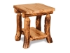 T507-A: Log End Table w/Shelf-Aspen-FS