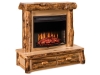 LR713-A: Fireplace w/Mantle and Drawers-FS