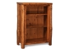 3 Shelf Log Bookcase-Rustic Pine-FS
