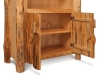 S608-RP: Log Bookcase w/Doors-Open-Rustic Pine-FS