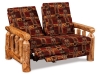 LR704-A: Log Reclining Love Seat-Aspen-FS